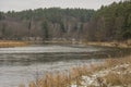 Autumnal view of Neris river